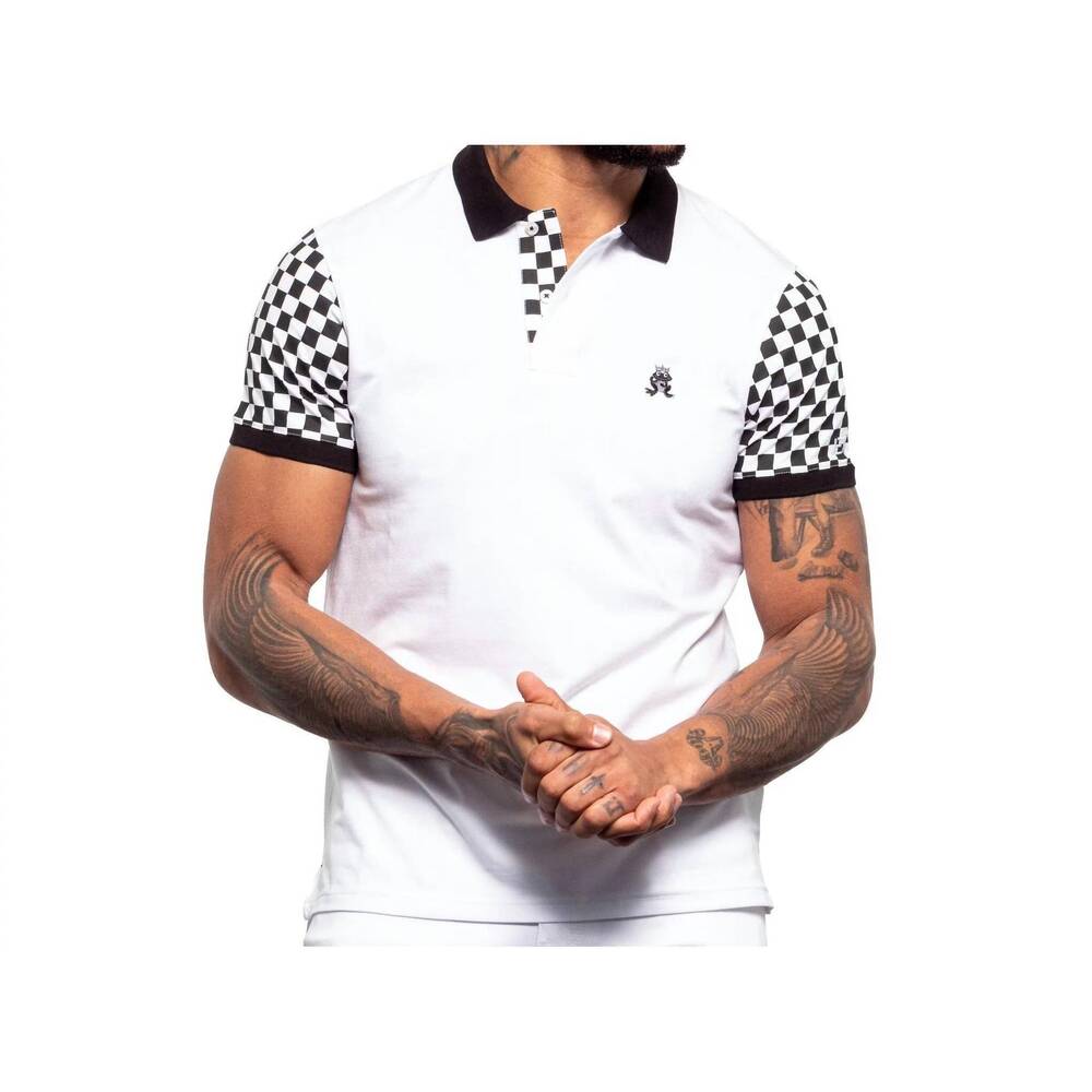 NEW EIGHT X frog chicane polo in white